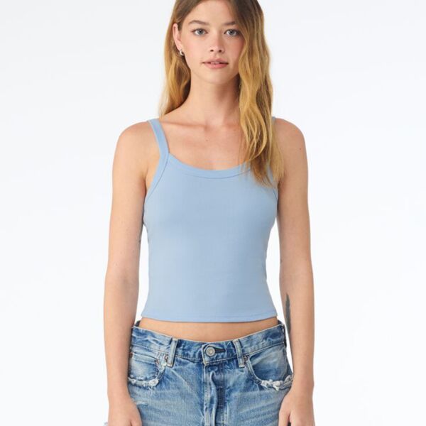 Bella Ladies Micro Rib Spaghetti Strap Tank Top Thumbnail