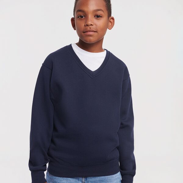 Russell Schoolgear Kids V Neck Sweatshirt Thumbnail