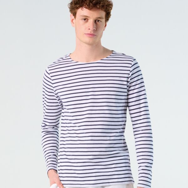 SOL'S Marine Long Sleeve Striped T-Shirt Thumbnail