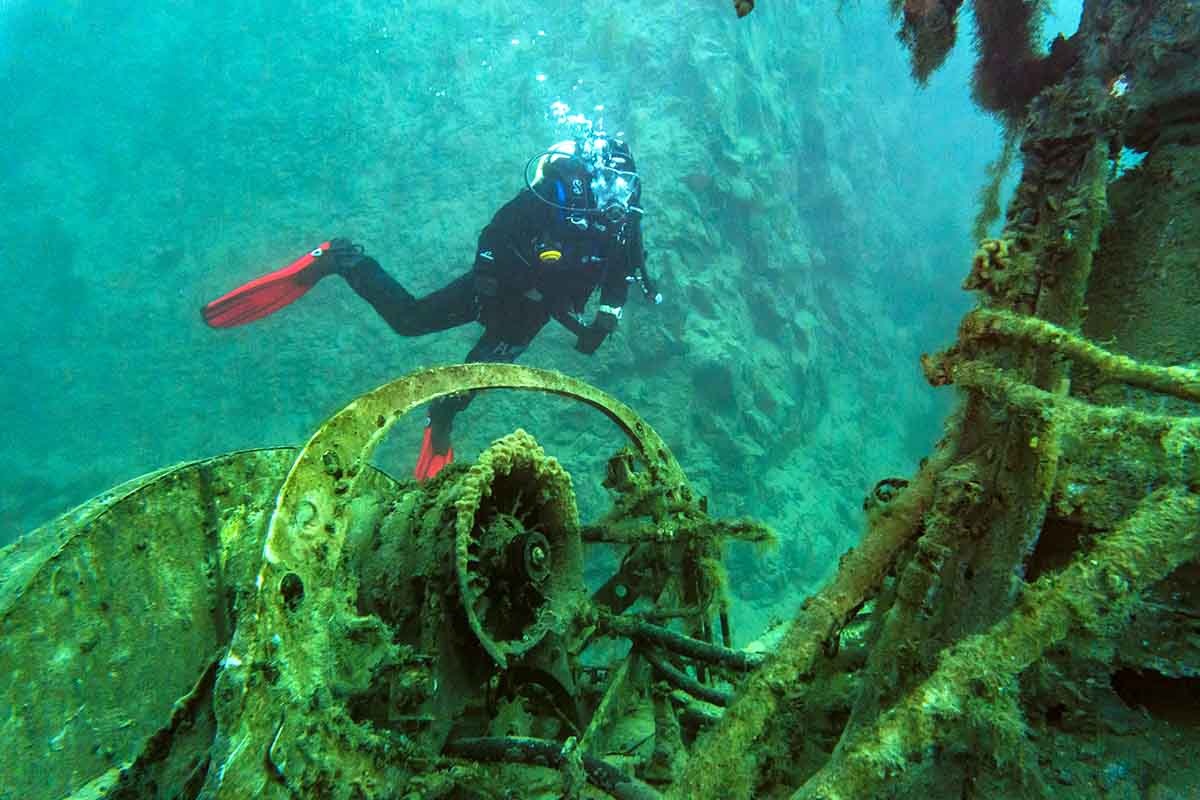 A diver from the Scuba Blue community