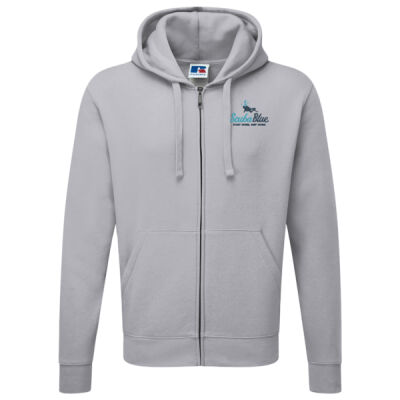 Unisex Zip up hoody - Teal & Navy Logo Thumbnail