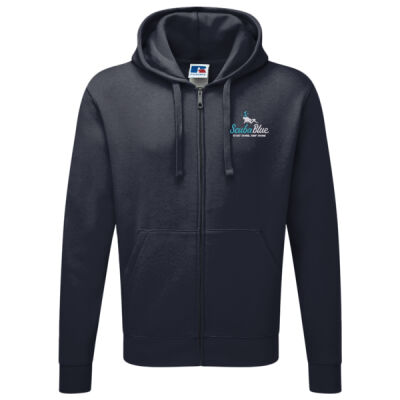 Unisex Zip up hoody - Teal & White Logo Thumbnail