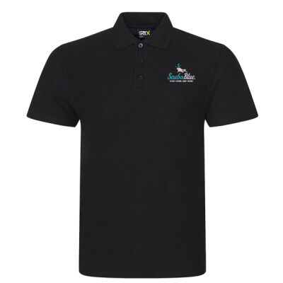 Unisex Poloshirt - Teal & White Logo Thumbnail
