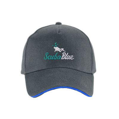 Two Tone Baseball cap - Teal & White Logo Thumbnail